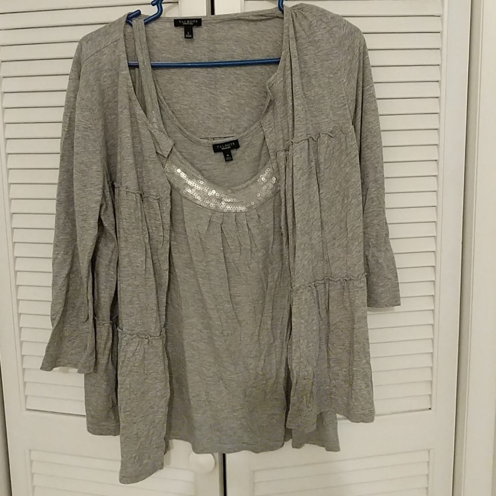 Talbots two piece sequinned top